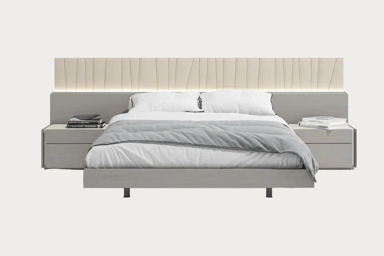 Porto Modern Bed, Grey