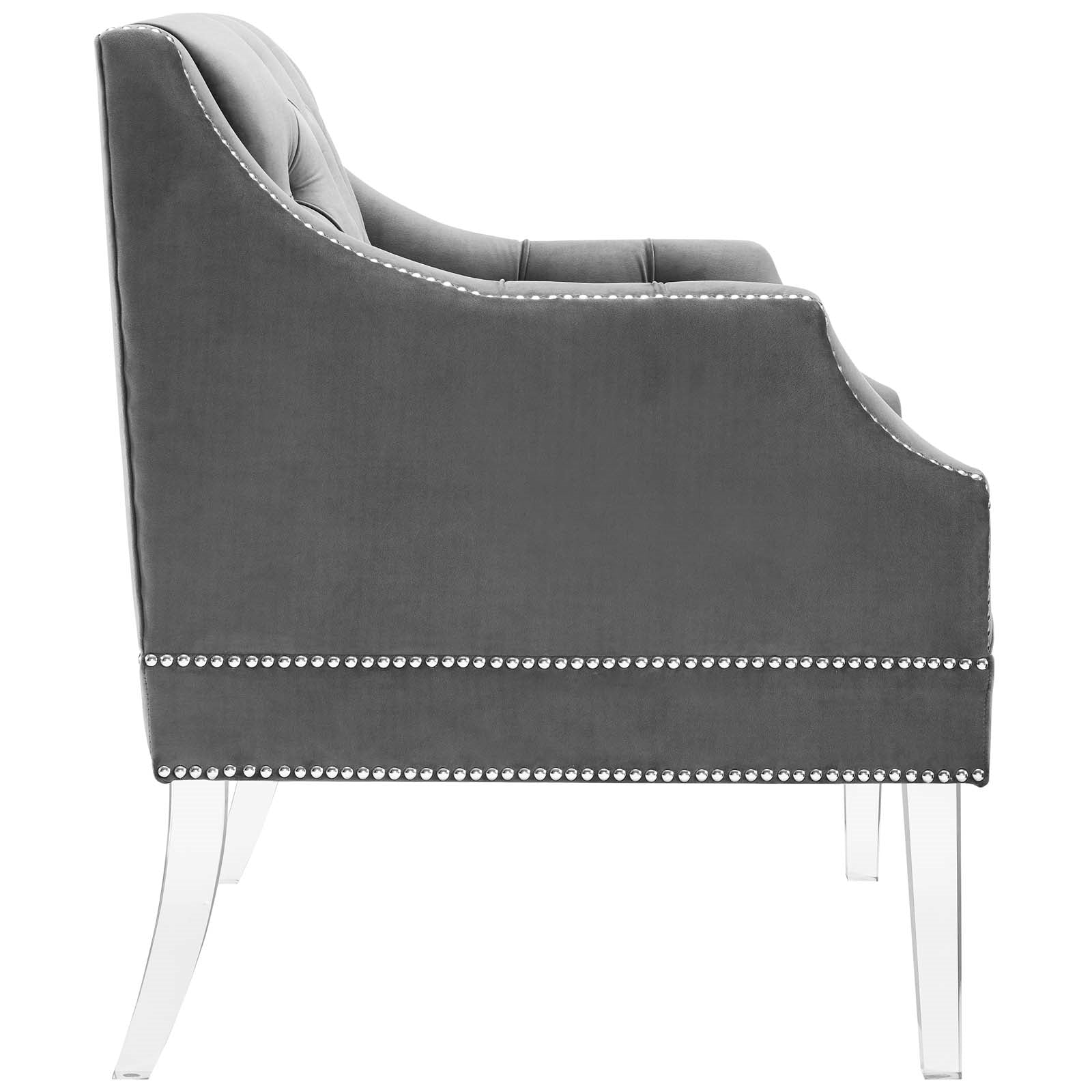 Modway Proverbial Tufted Button Accent Performance Velvet Armchair
