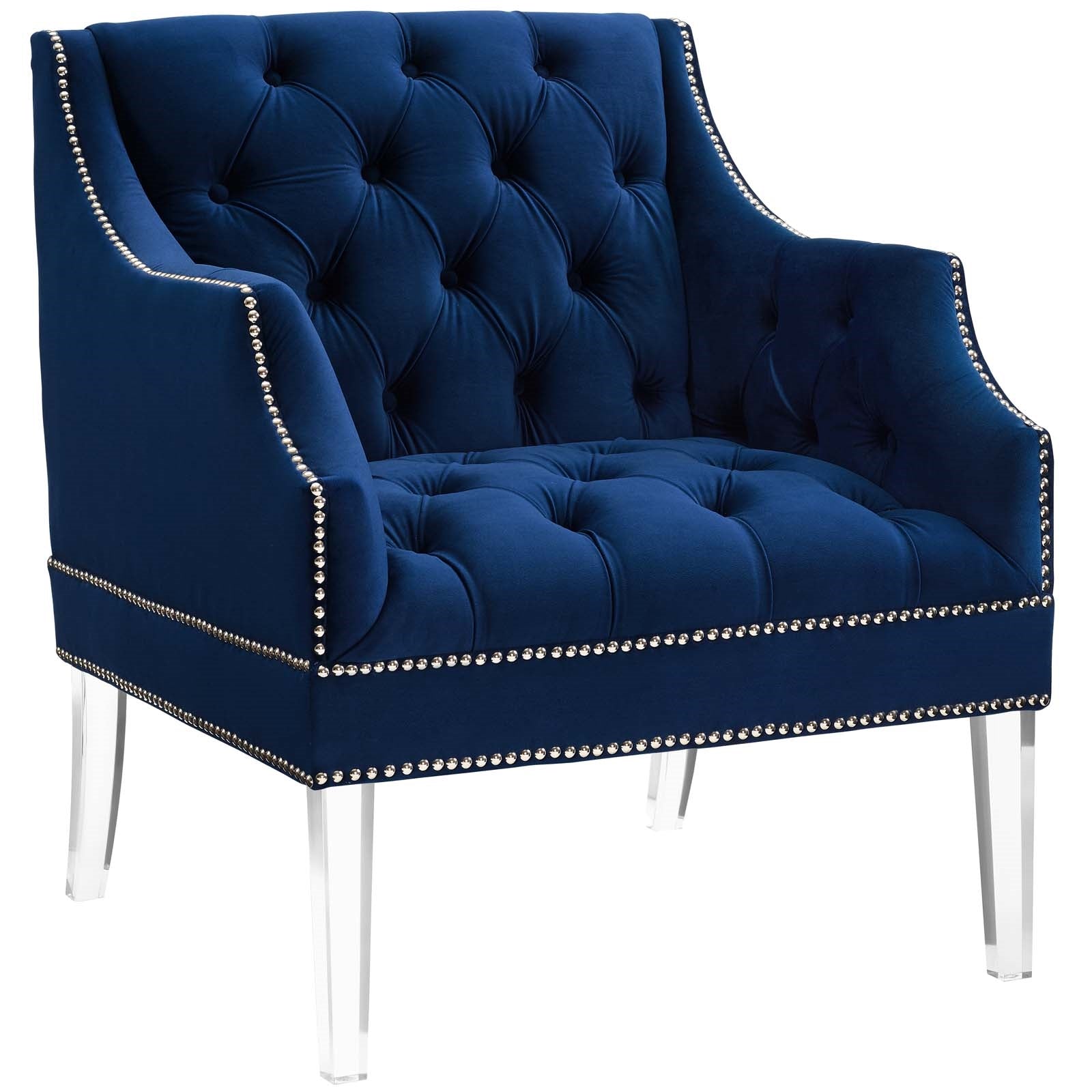 Modway Proverbial Tufted Button Accent Performance Velvet Armchair