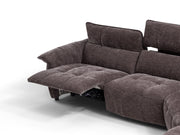 Borg Sectional with Recliners, Left Arm Facing, Mouse Fabric | Creative Furniture