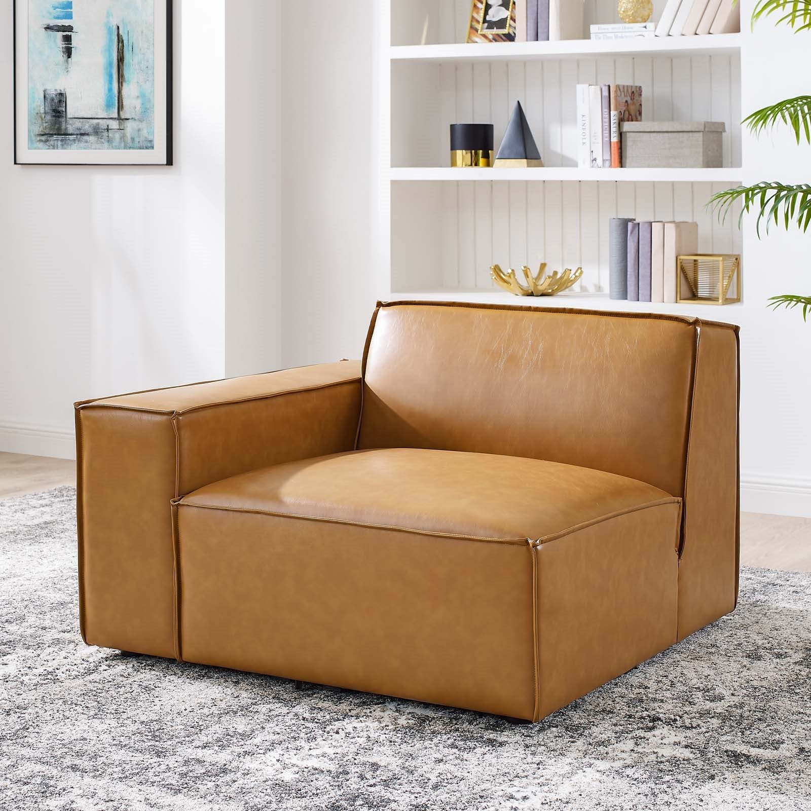 Modway Restore Left-Arm Vegan Leather Sectional Sofa Chair