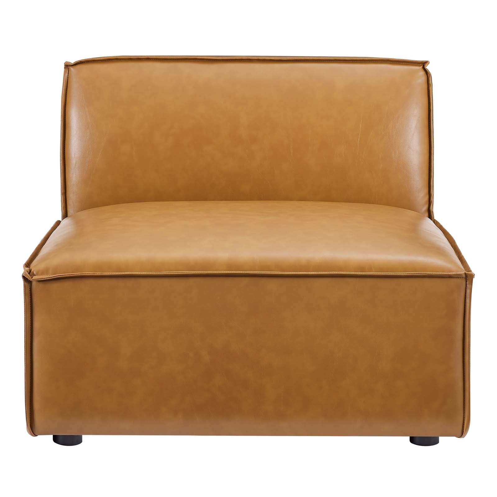 Modway Restore Vegan Leather Sectional Sofa Armless Chair