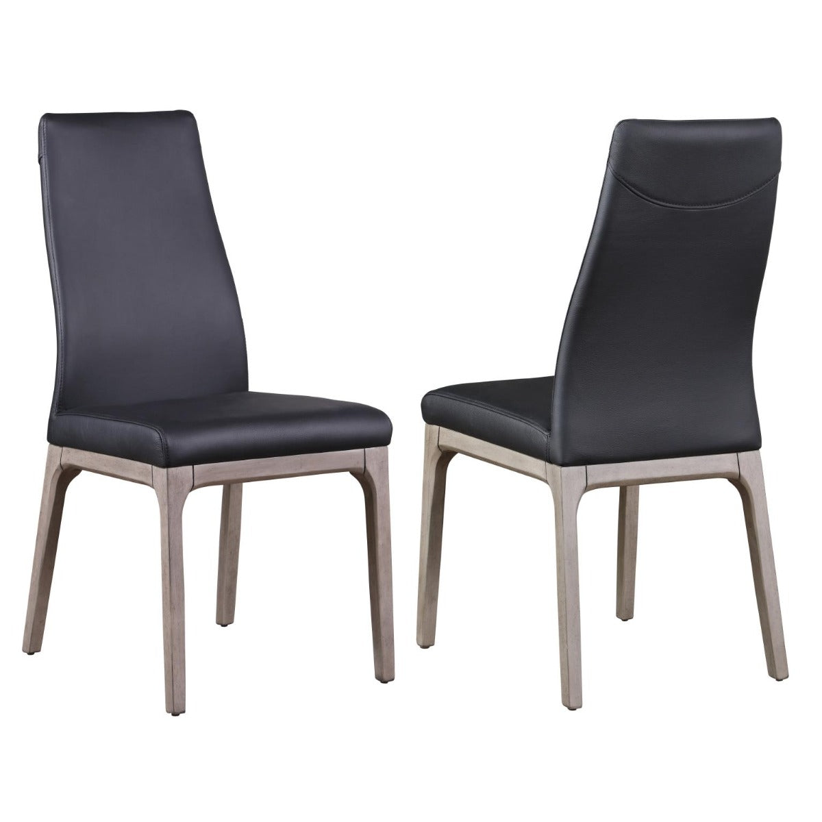 Chintaly Peggy Rosario 5-Piece Dining Set with Glass Top Table & Solid Wood Chairs