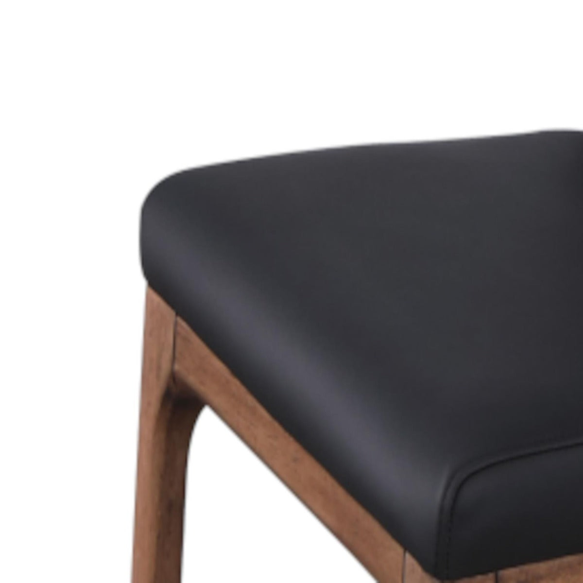 Chintaly Emily Dining Room Set with Black Glass Table & 4 Rosario Solid Wood Chairs
