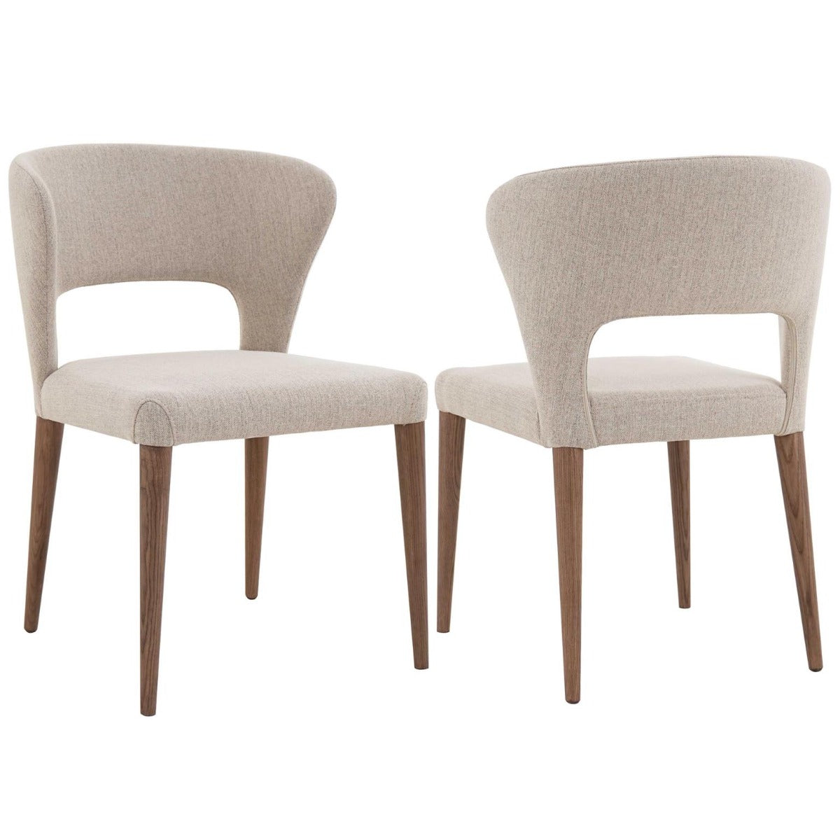 Chintaly Ruby Rose 5-Piece Modern Dining Set with Ceramic Top Table & Open-back Chairs