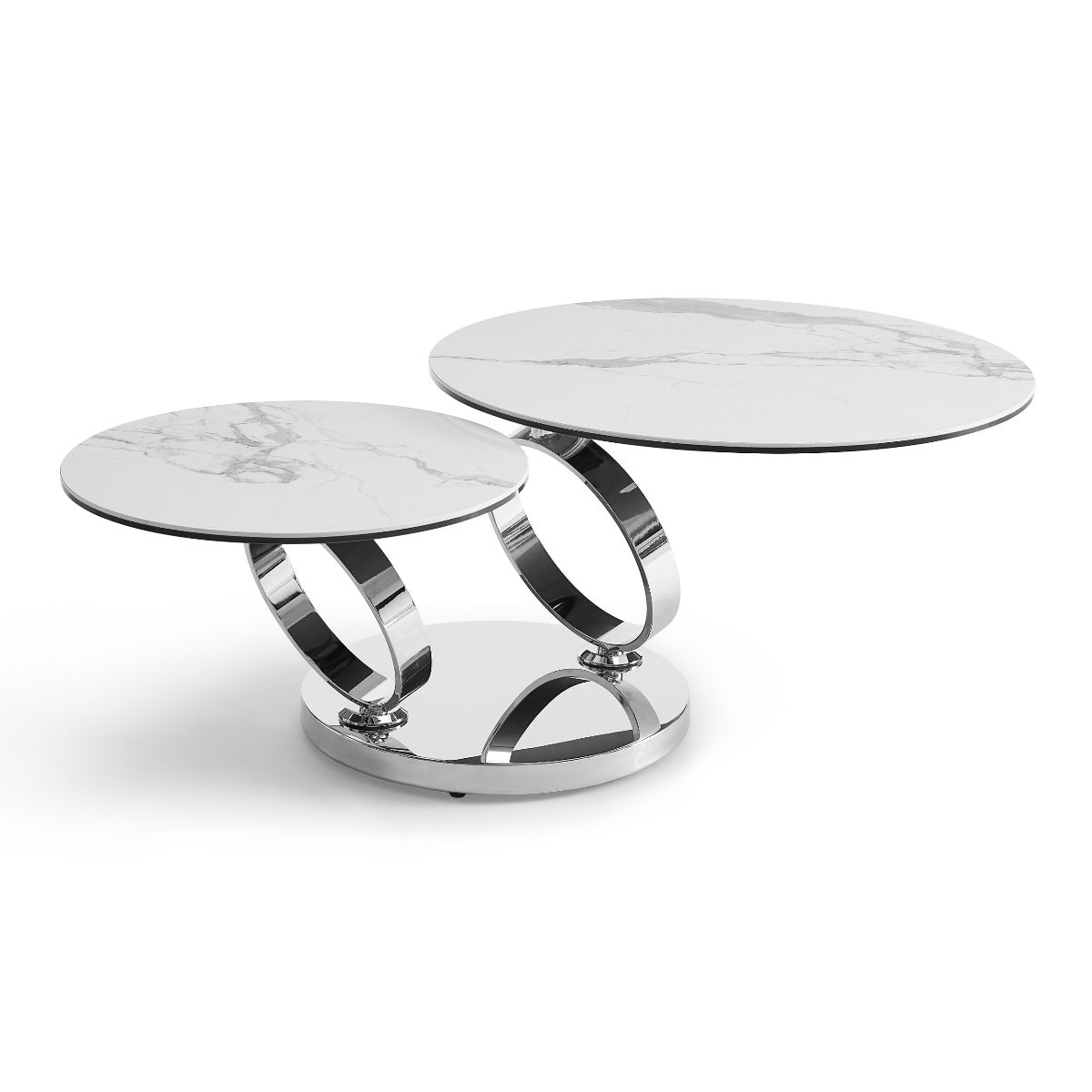 Ruma Rotating Coffee Table with Gray Ceramic Top| Creative Furniture