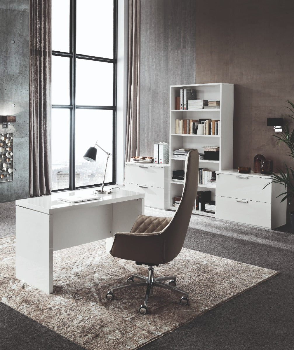 Sedona 47" Desk, White High Gloss | Delivery lead time 20 Weeks.