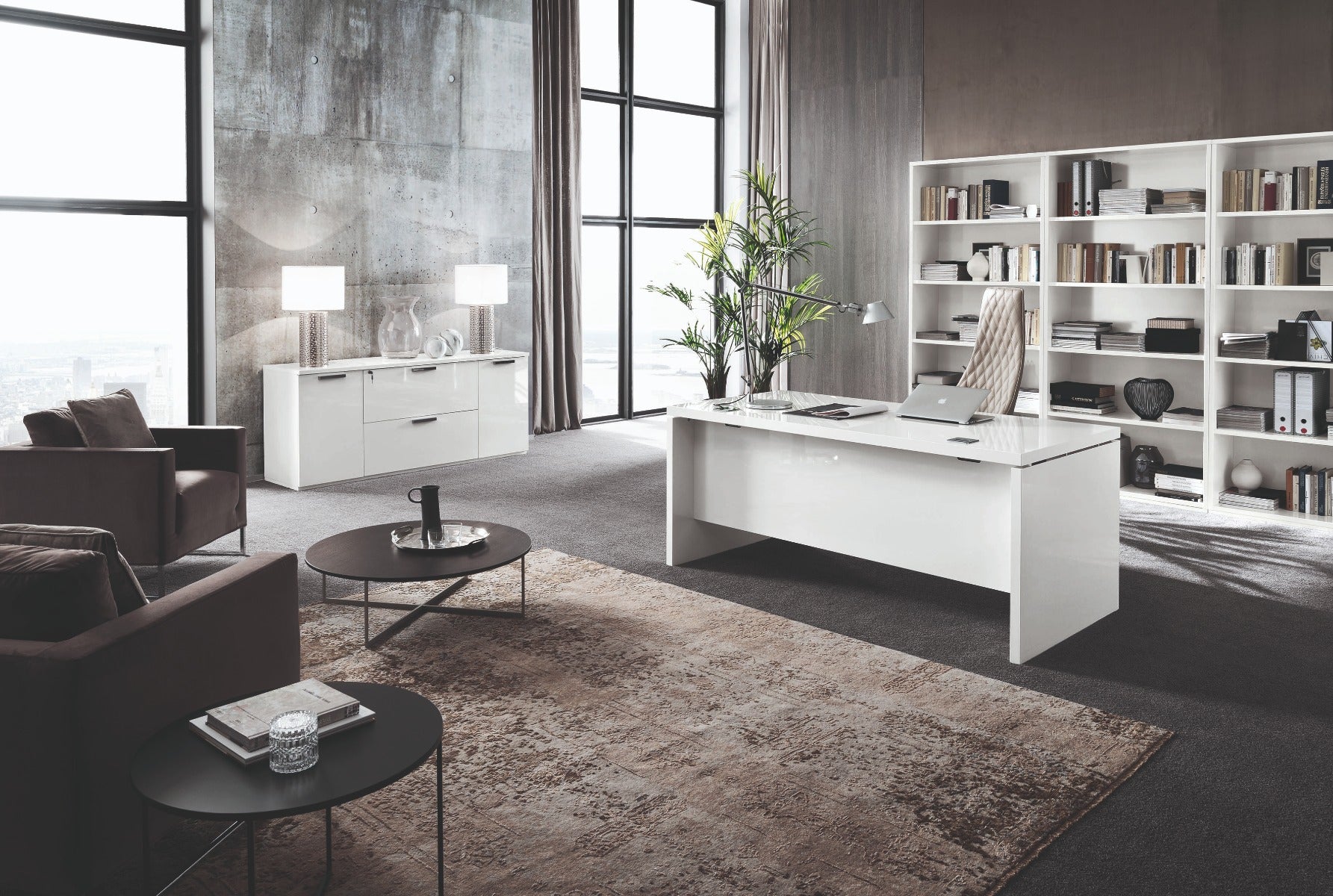 Sedona 71" Desk in White High Gloss | ALF (+) DA FRE