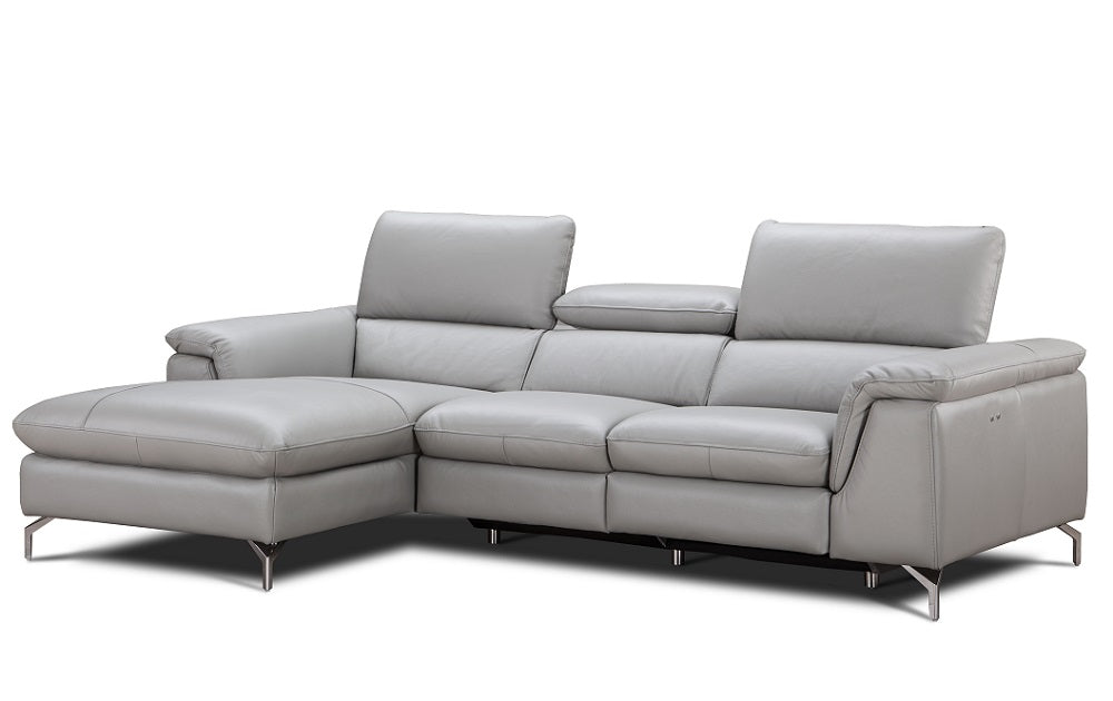 J & M Serena Leather Sectional Recliner