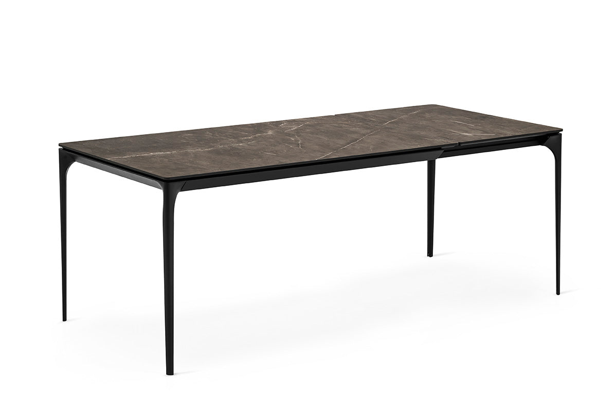 Calligaris Silhouette CS4125-R160 Dining Table with Extendable Top and Metal Legs