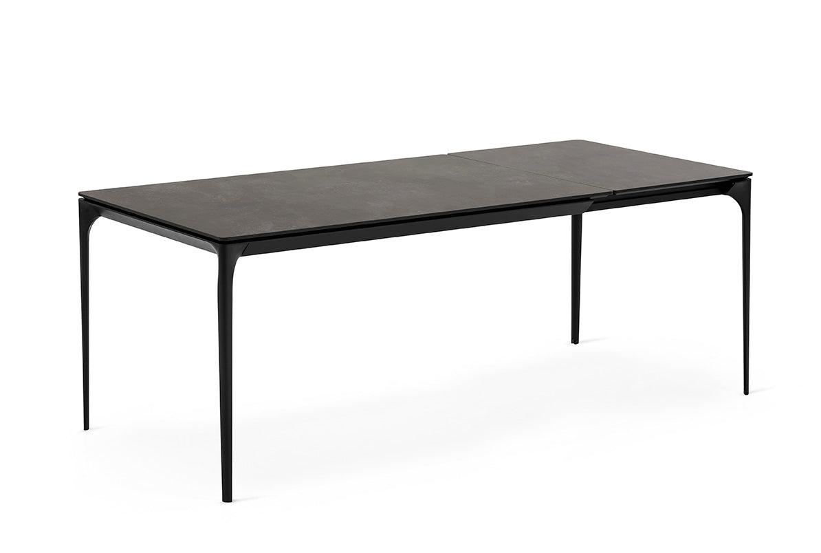 Calligaris Silhouette CS4125-R160 Dining Table with Extendable Top and Metal Legs