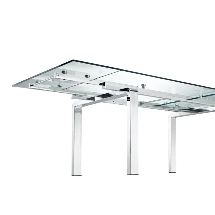 Stark Extendable Dining Table with Tempered Glass Top