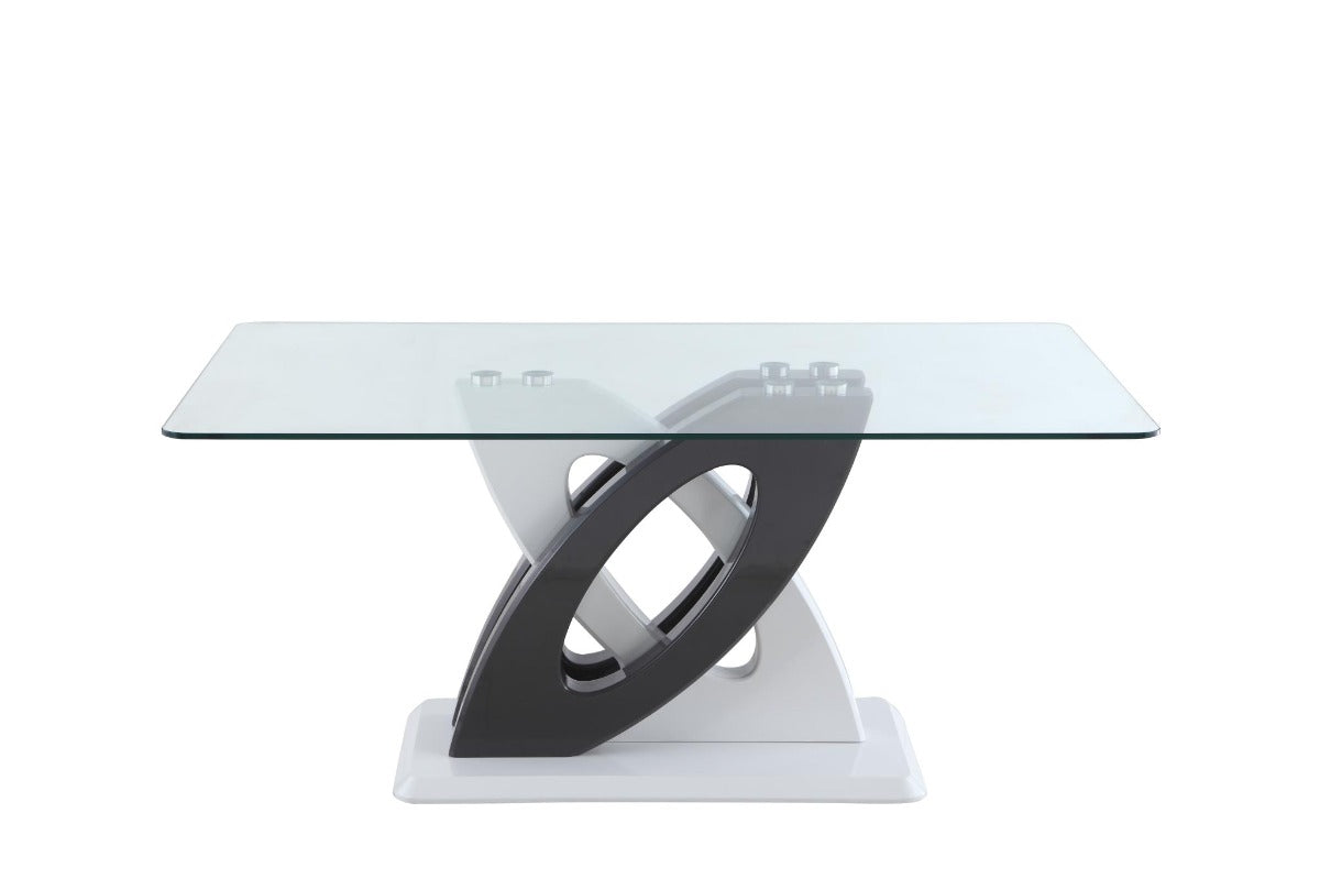 Chintaly Stella Modern Glass Top Dining Table