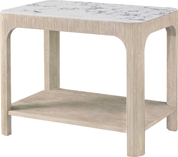 Theodore Alexander Horizon Rectangular Quartz Side Table