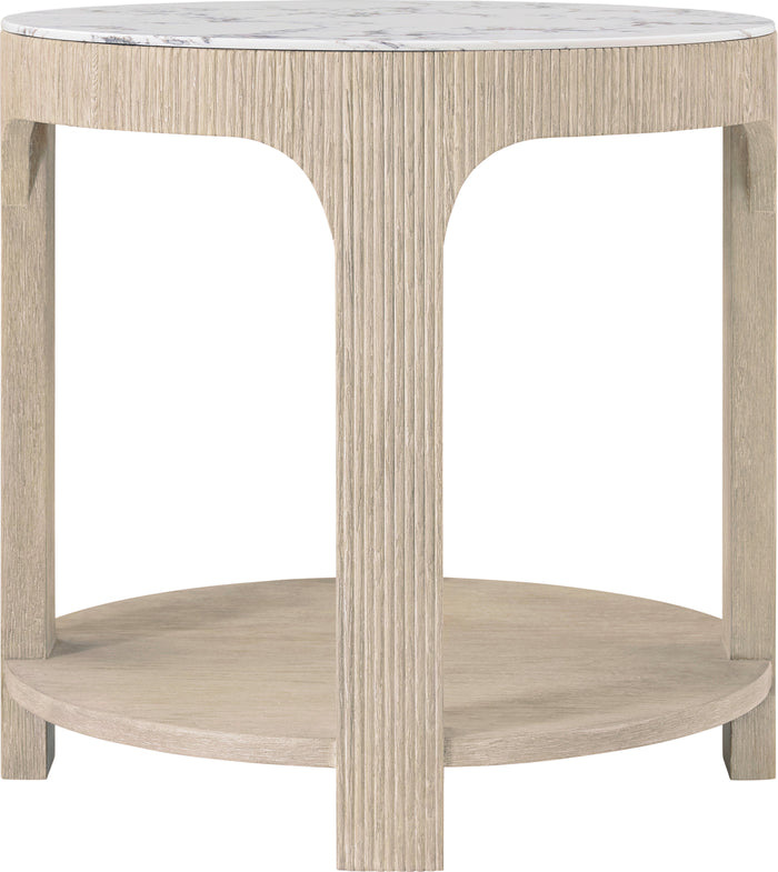 Theodore Alexander Horizon Round Quartz Side Table