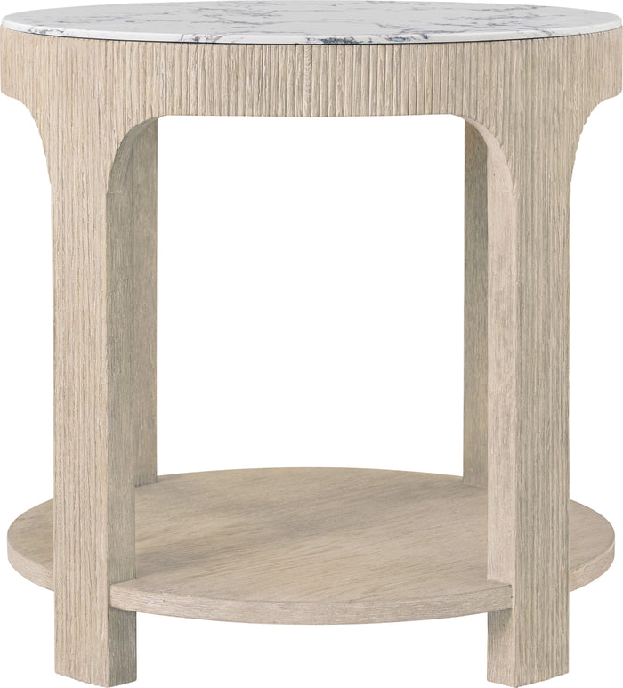 Theodore Alexander Horizon Round Quartz Side Table