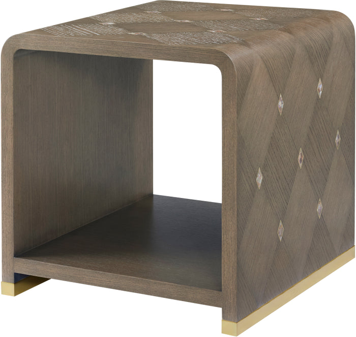 Theodore Alexander Judith Leiber 50402.C385 Side Table, Mink Finish