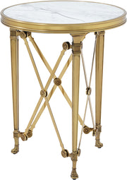 Theodore Alexander Spencer London Small Round Brass Side Table