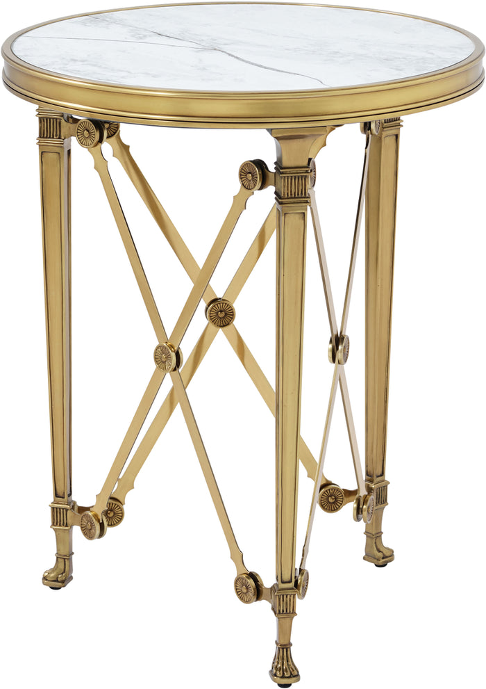 Theodore Alexander Spencer London Small Round Brass Side Table