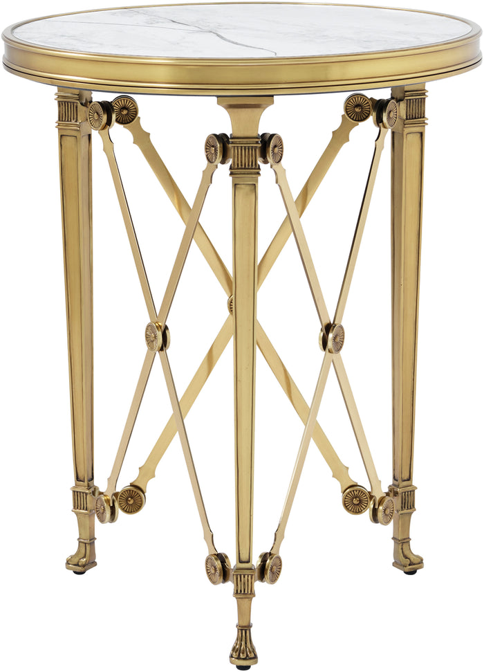 Theodore Alexander Spencer London Small Round Brass Side Table