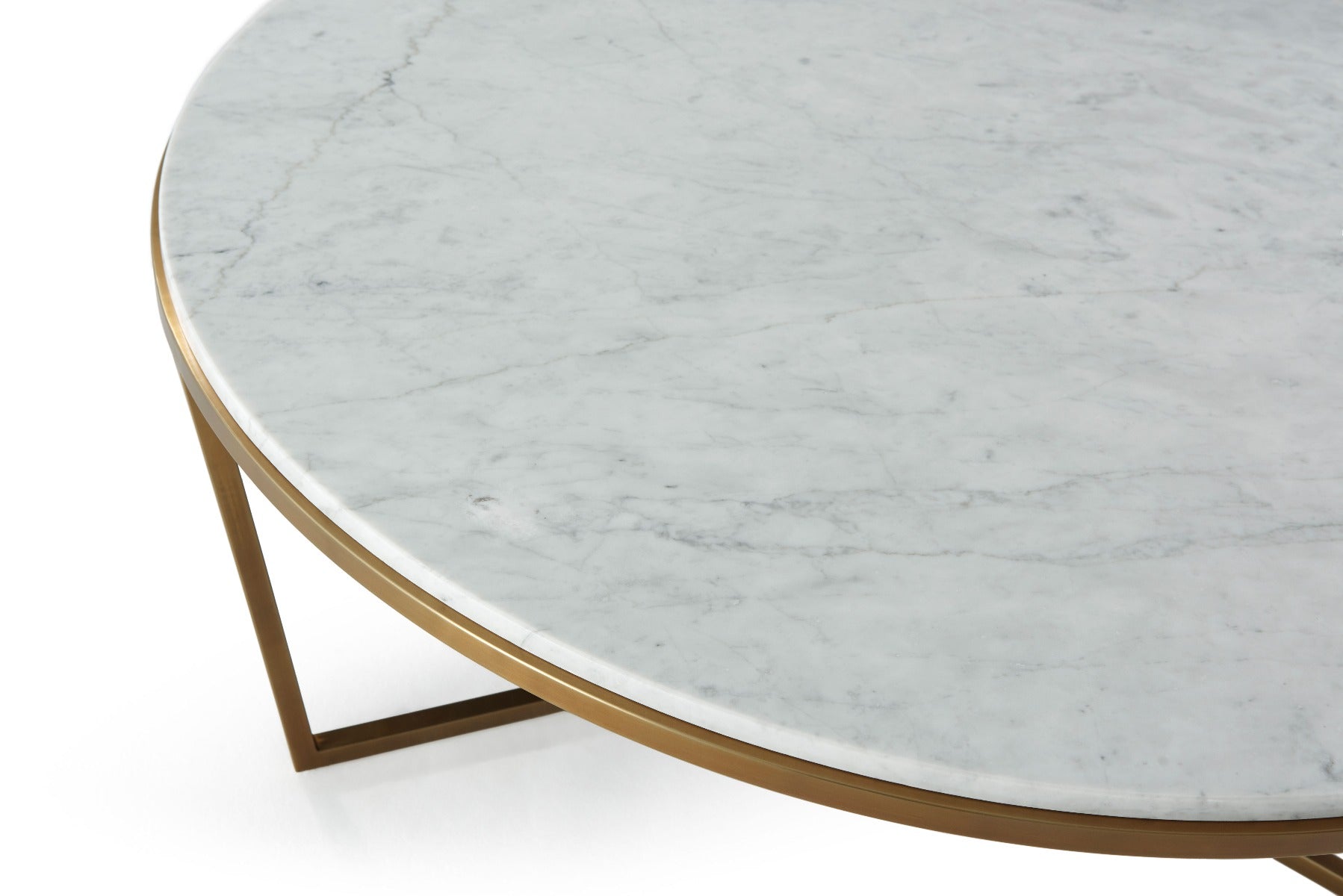 Theodore Alexander Fisher Round Cocktail Table, Marble Top