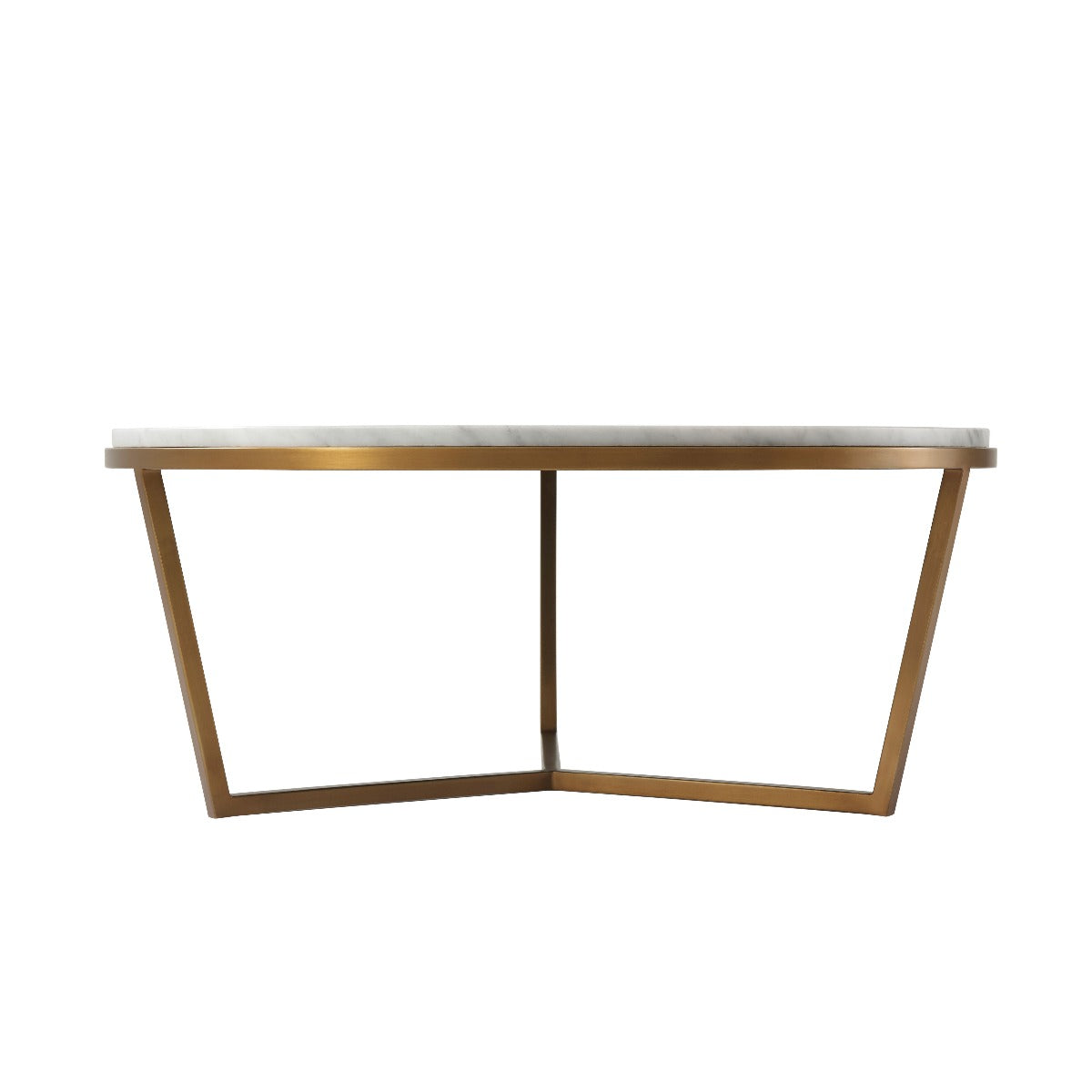Theodore Alexander Small Fisher Round Cocktail Table, Marble Top