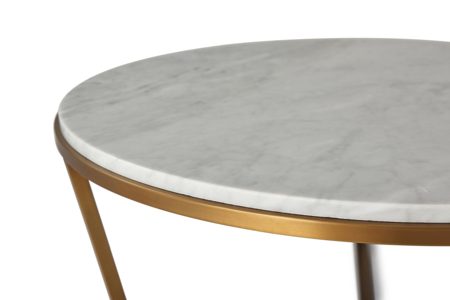 Theodore Alexander Small Fisher Round Cocktail Table, Marble Top