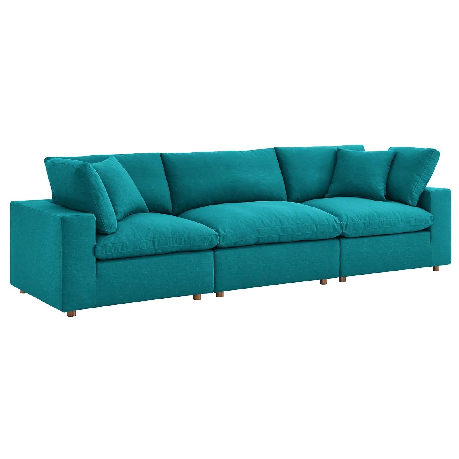Modway Commix Down Filled Overstuffed 3 Piece Sectional Sofa Set