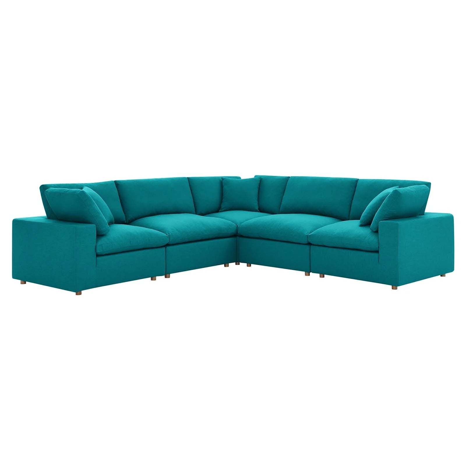 Modway Commix Down Filled Overstuffed 5 Piece 5-Piece Sectional Sofa