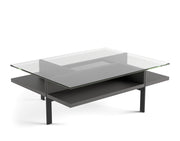 BDI Terrace 1152 Rectangular Coffee Table, Charcoal Stained Ash