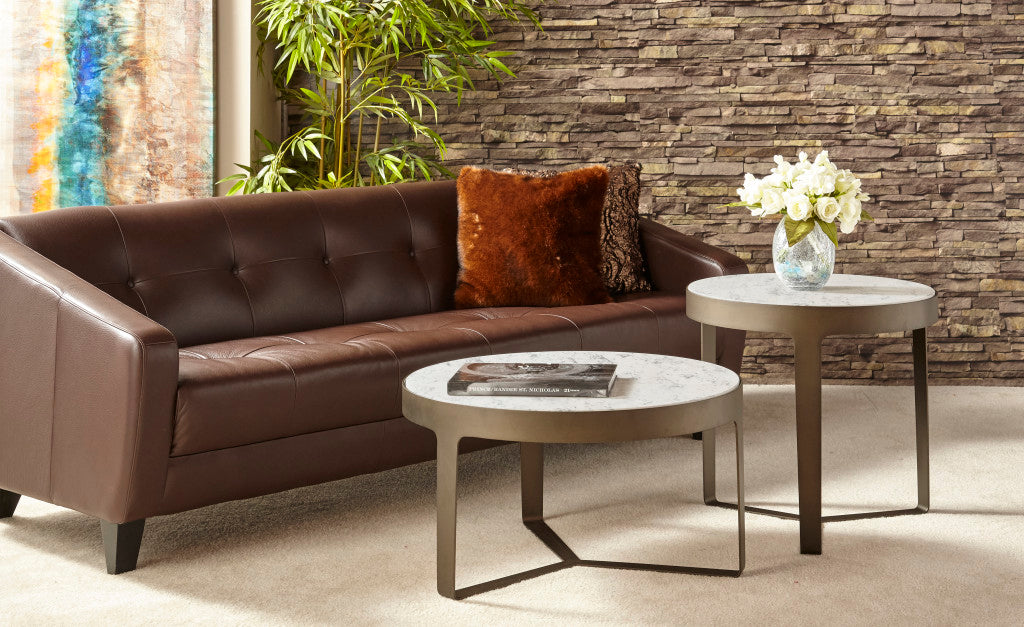 Elite Modern Thea End Table with Venezia Top