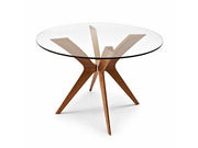 Calligaris Tokyo CS18-FD120 modern table with round top and wooden legs | Made to Order
