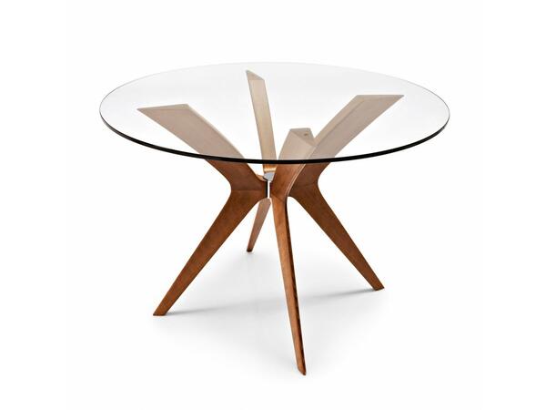 Calligaris Tokyo CS18-FD120 modern table with round top and wooden legs | Made to Order