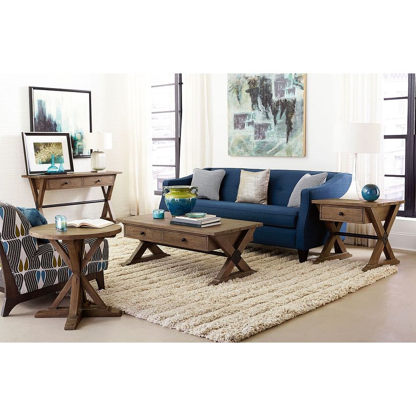 Hammary Trestle Round End Table