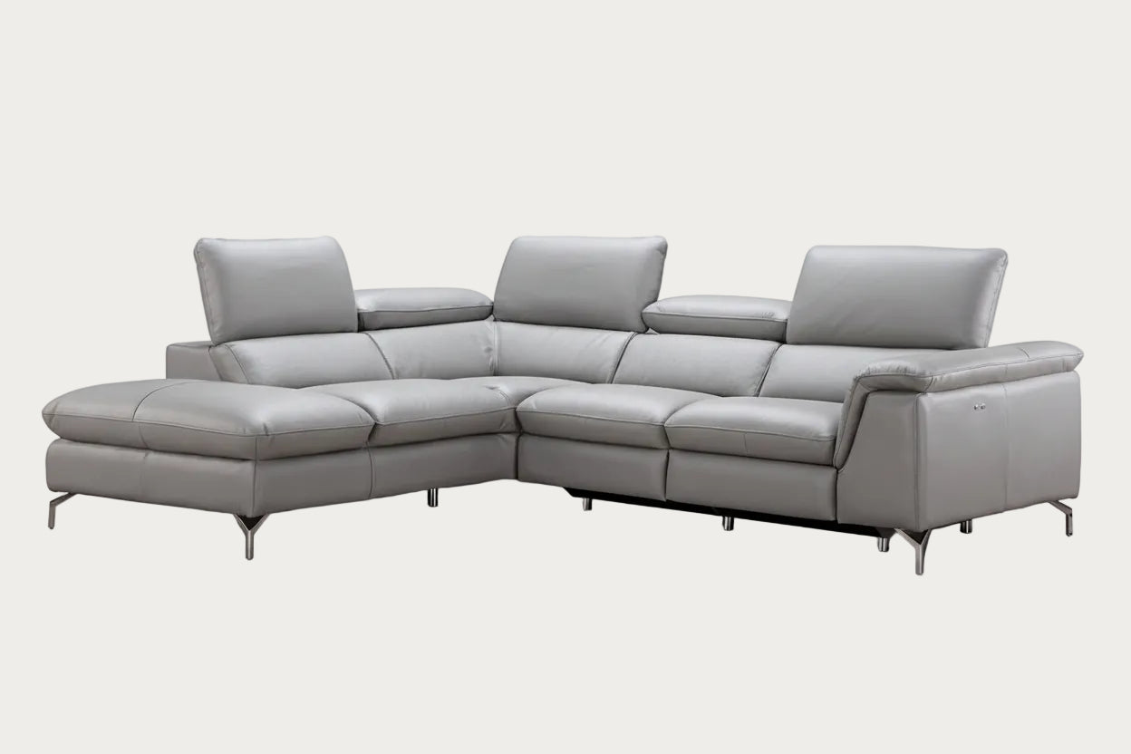 Viola Leather Sectional with Recliner