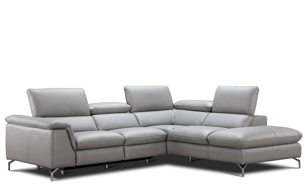 J & M Viola Leather Sectional with Recliner