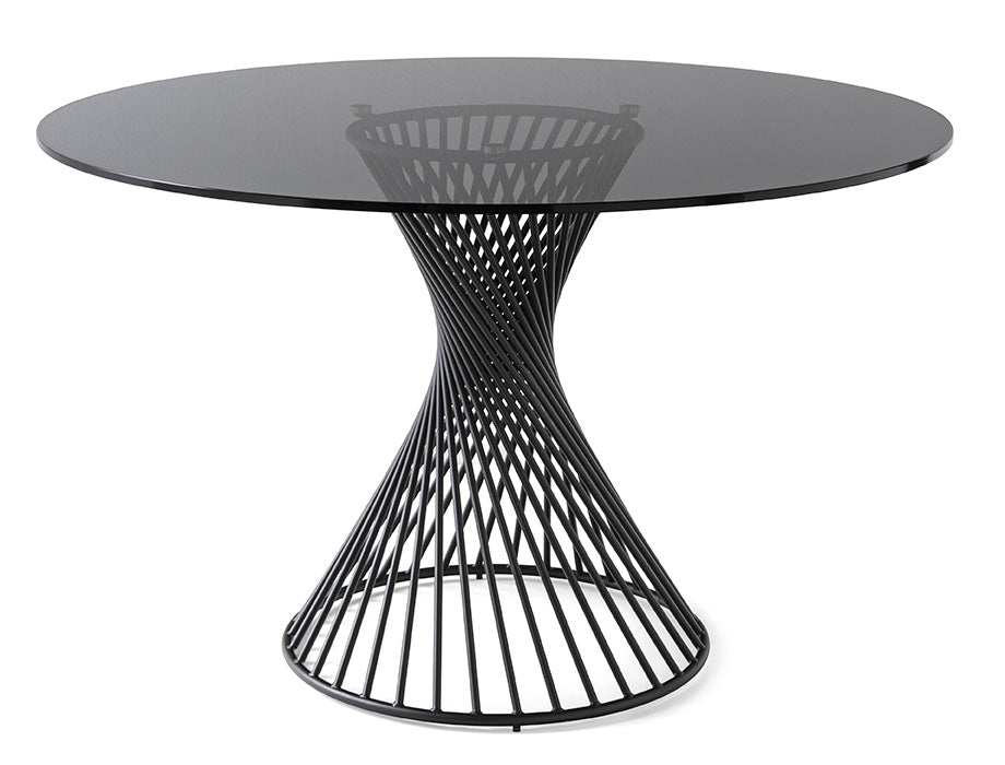 Calligaris Vortex CS4108-FD120 Dining Table With Round Top And Central Metal Base | Quick Ship