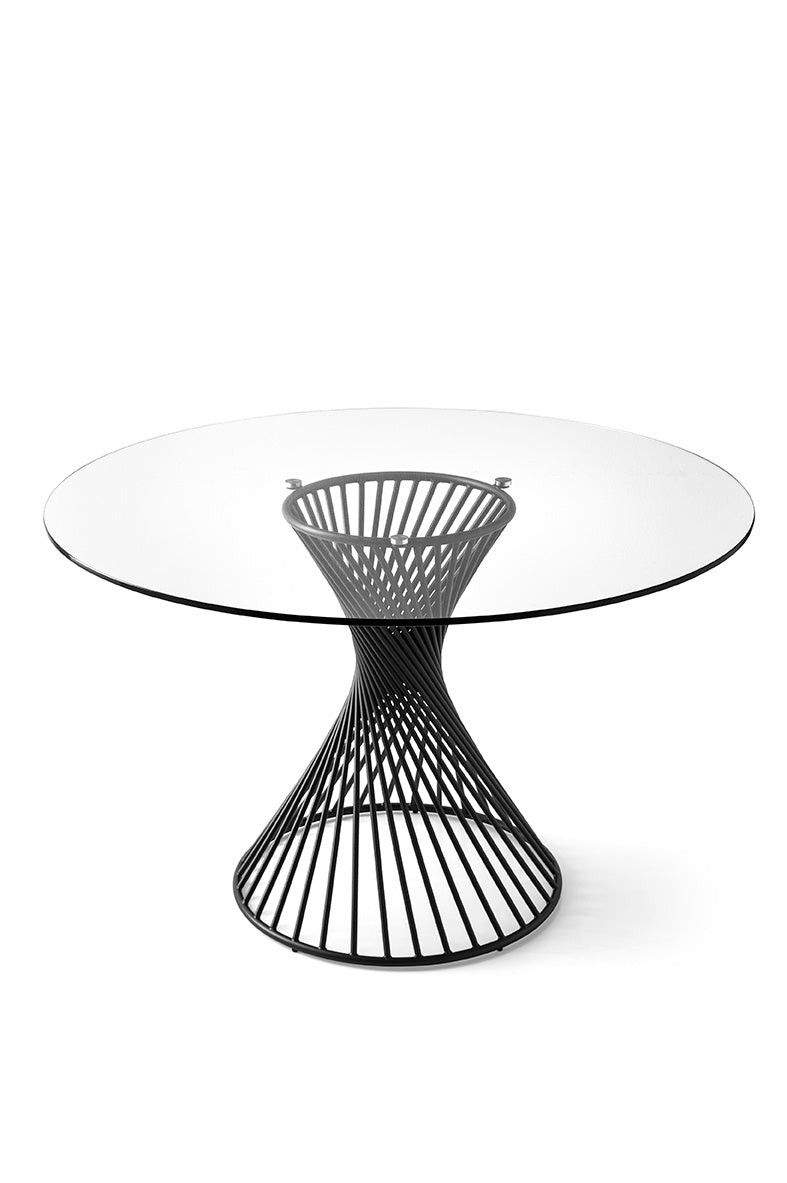 Calligaris Vortex CS4108-FD120 Dining Table With Round Top And Central Metal Base | Quick Ship