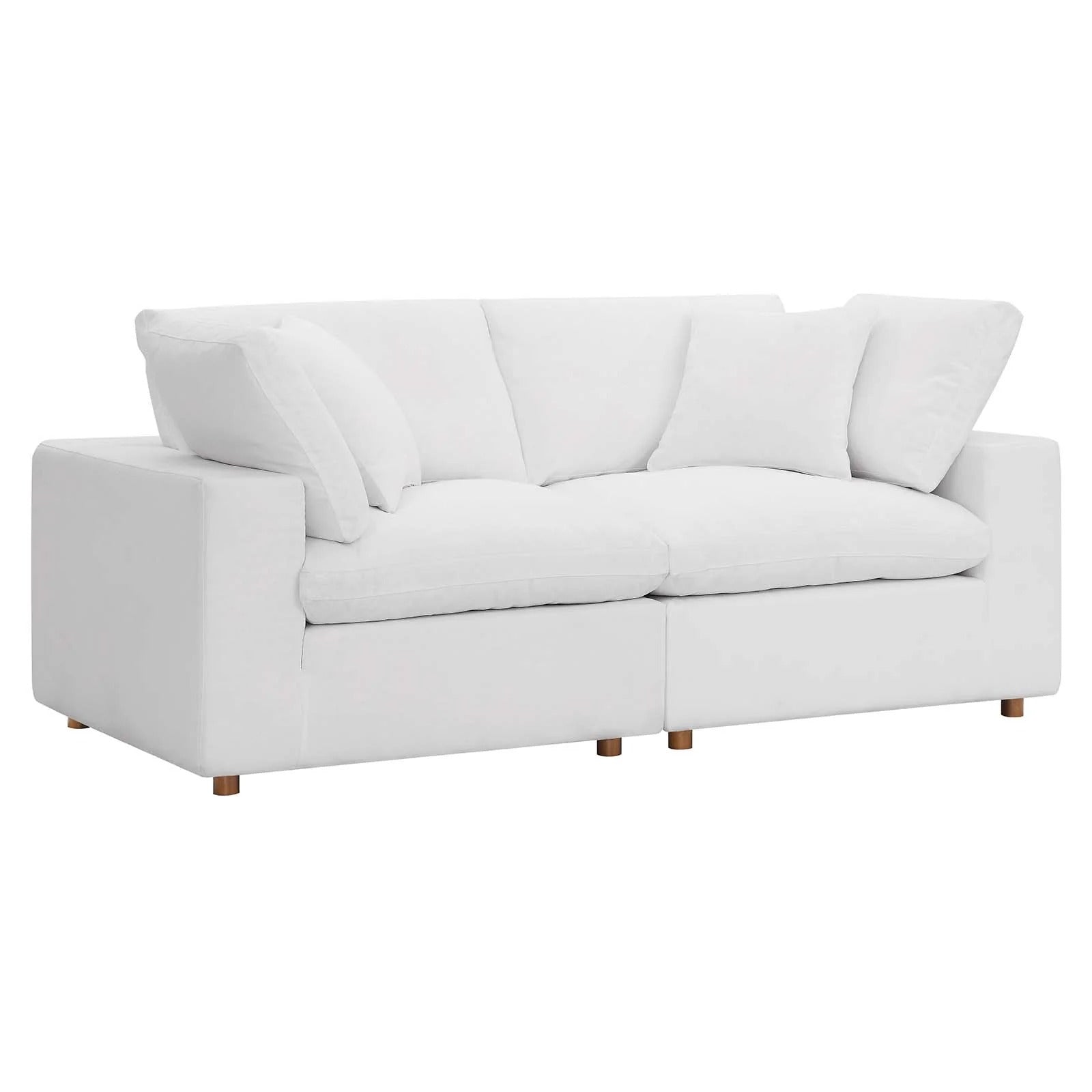 Modway Commix Down Filled Overstuffed 2 Piece Sectional Sofa Set